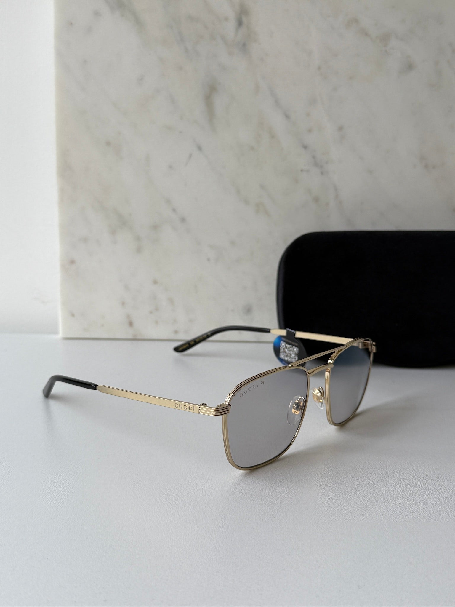 Gucci GG1881S Metal Pilot Sunglasses in Gold Photochromic - 图片 6