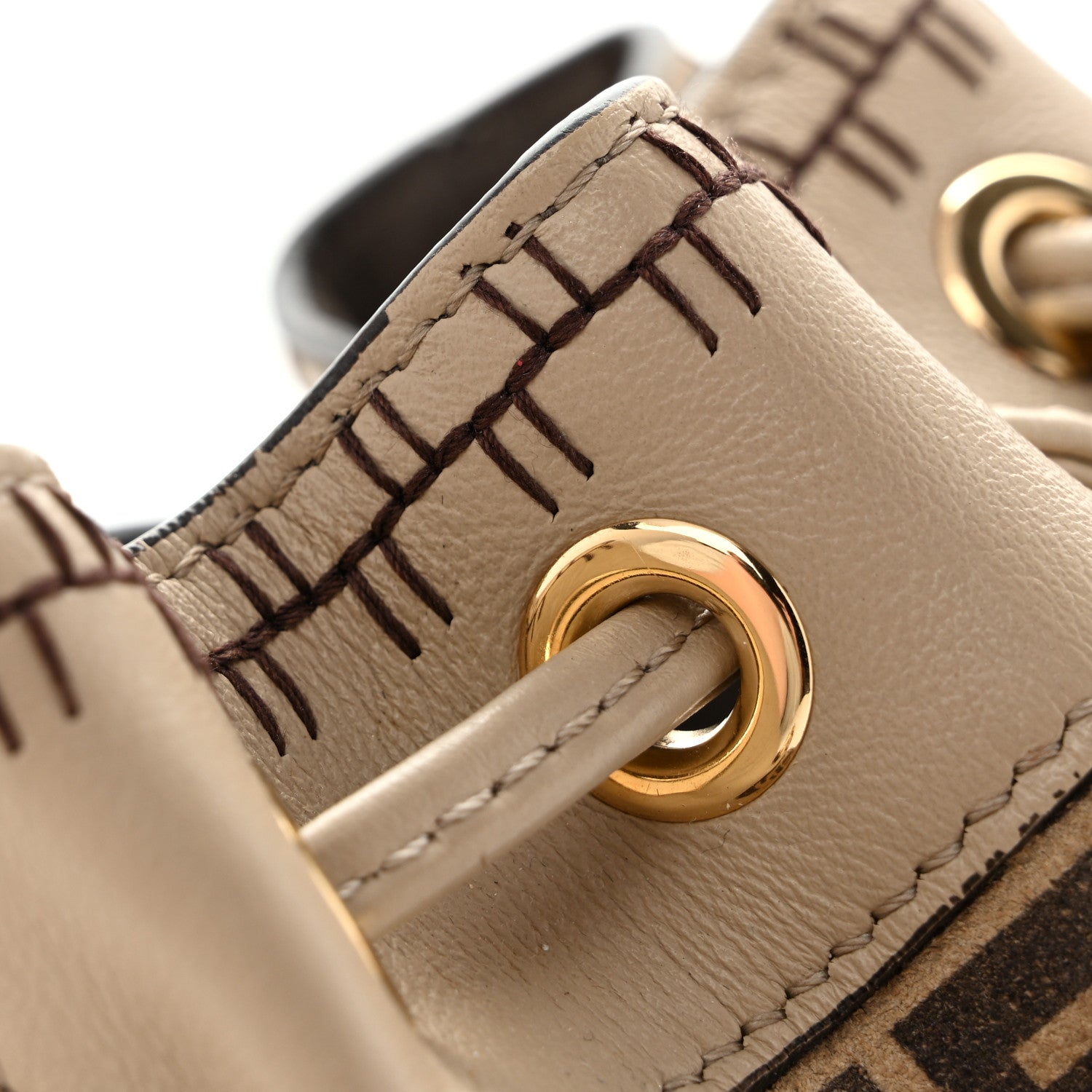 Suede Vitello Grace F is Fendi Micro FF Mini Mon Tresor Bucket Bag Nude Spring Maya - Image 12