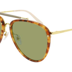 Gucci GG0672S Oversized Aviator Sunglasses in Havana