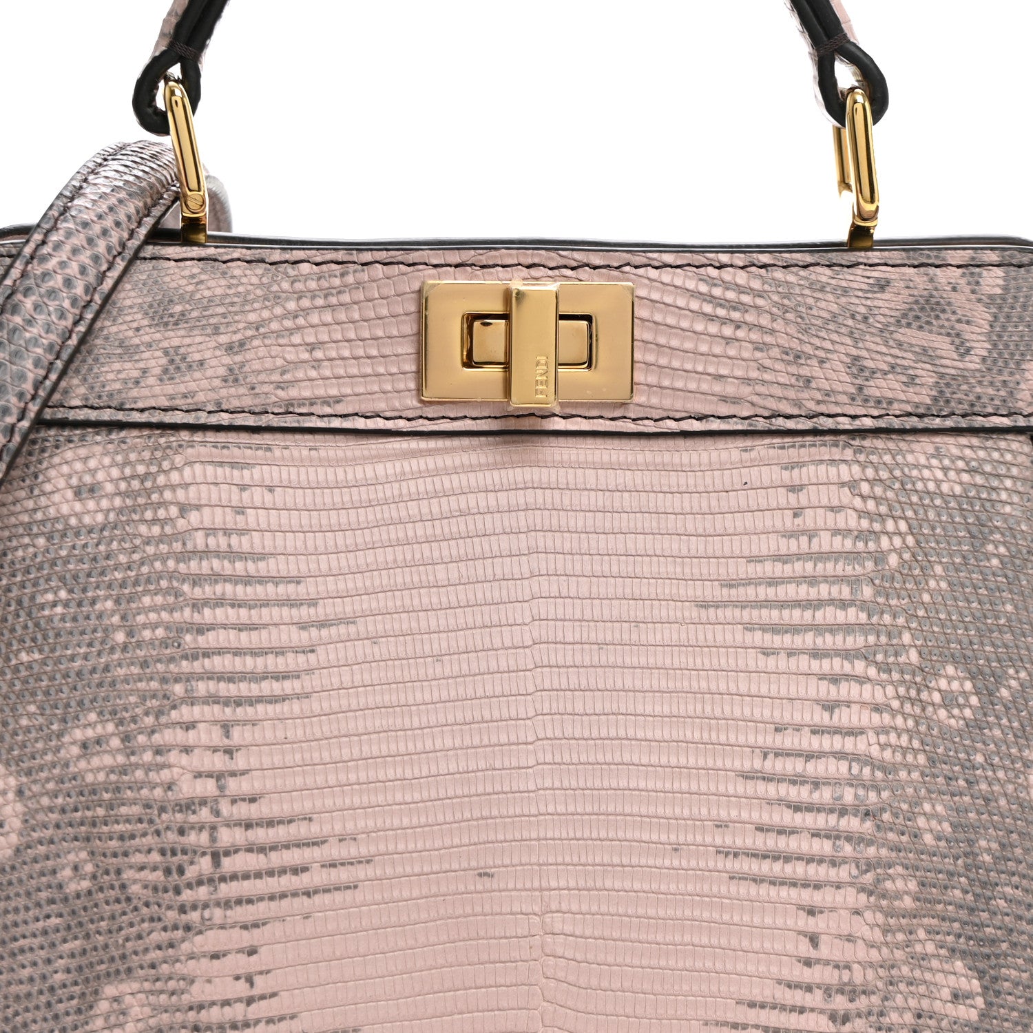 Lizard Togo Lucido Petite Peekaboo I SEE U Satchel Soft Berry - Image 8