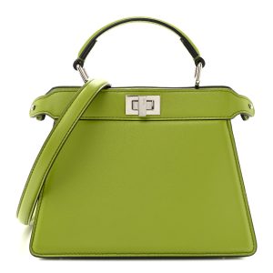 Shiny Nappa Petite Peekaboo I SEE U Satchel Verde Mela