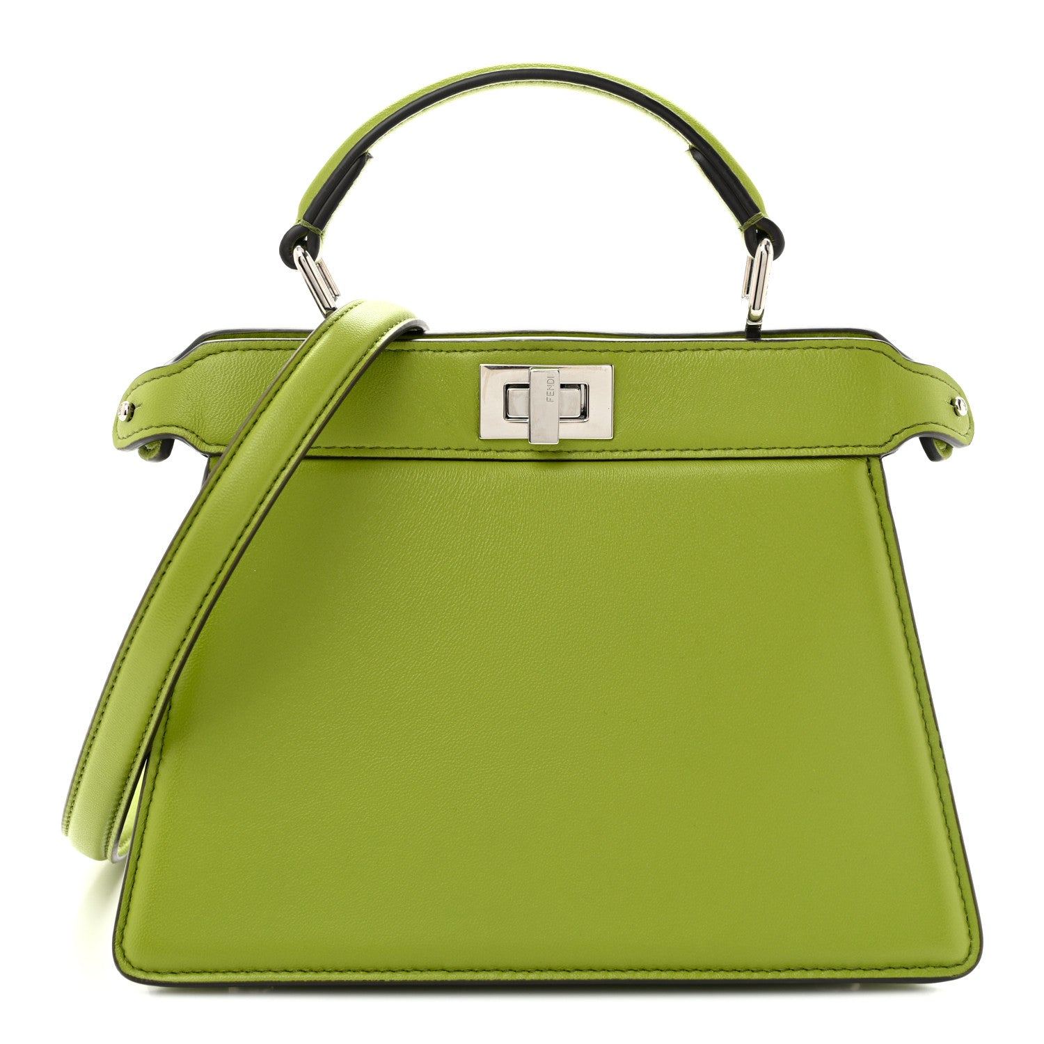 Shiny Nappa Petite Peekaboo I SEE U Satchel Verde Mela