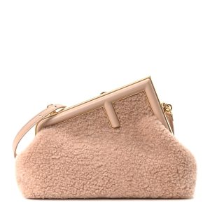 Shearling Small Fendi First Rosa Plaster