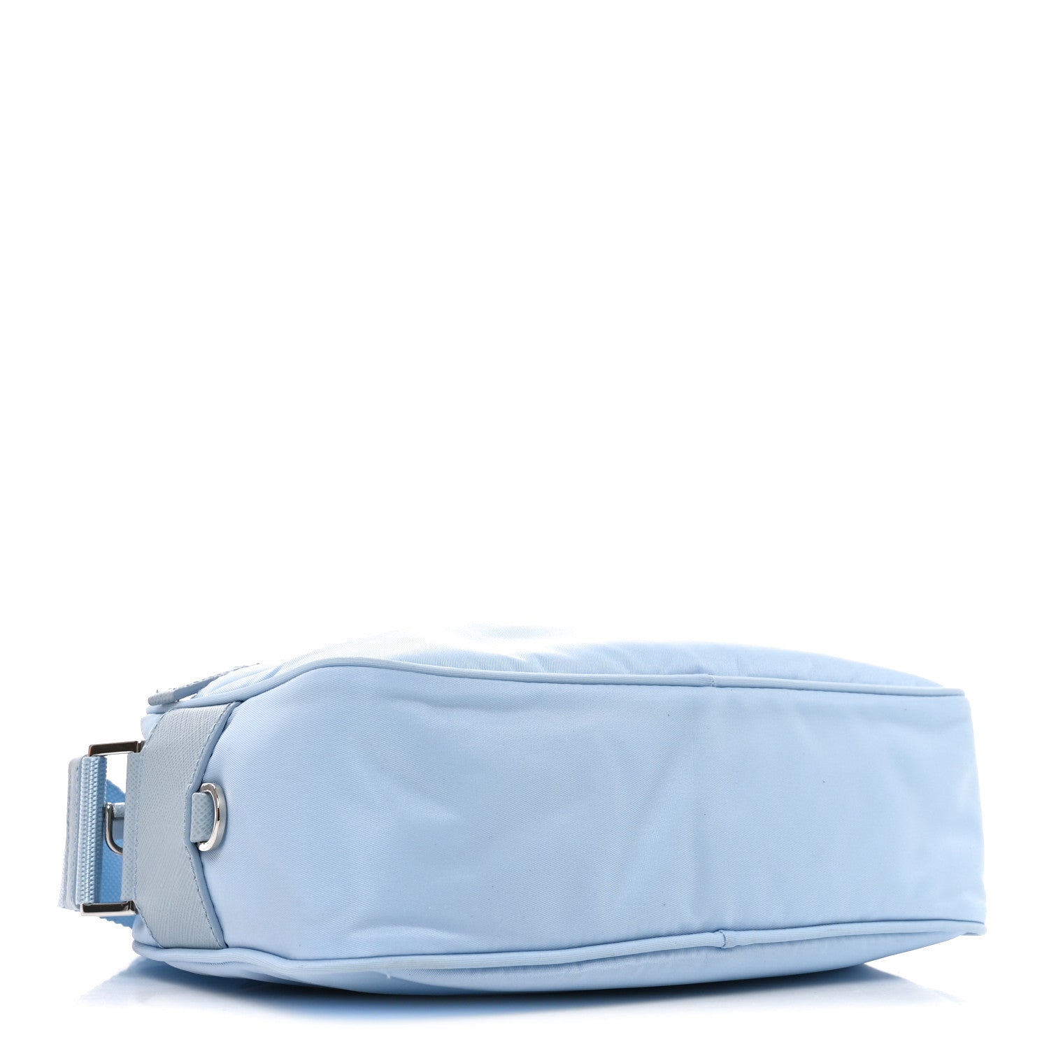 Re-Nylon Vela Saffiano Pocket Double Zip Shoulder Bag Celeste - 图片 4