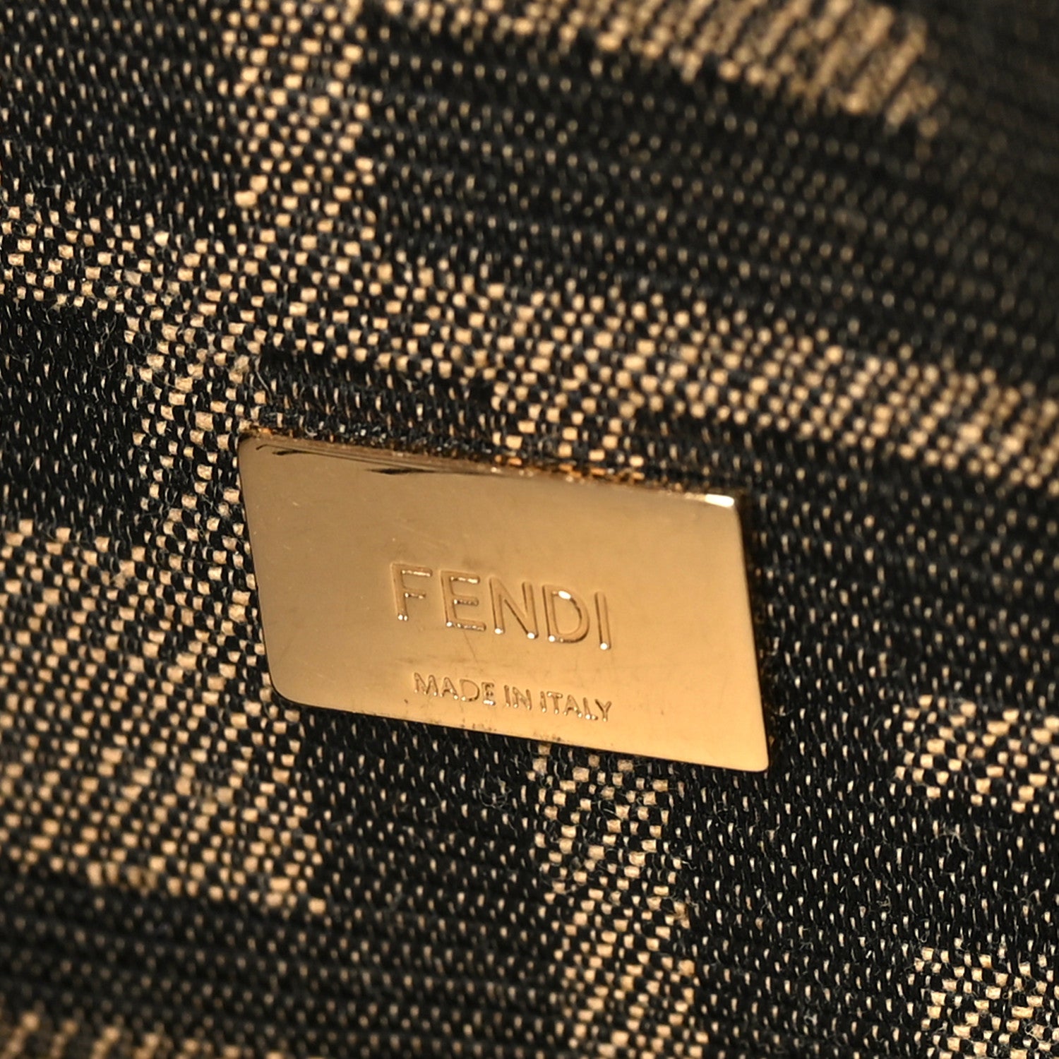 Fabric Jacquard FF 1974 Mini Baguette Tobacco Moro Black - Image 6