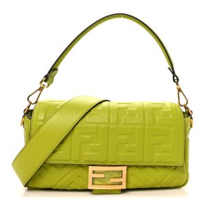 Nappa FF 1974 Embossed Baguette Wasabi