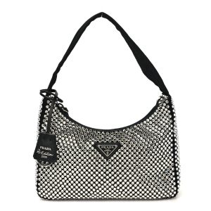 Satin Crystal Mini Re-Edition 2000 Bag Cristal