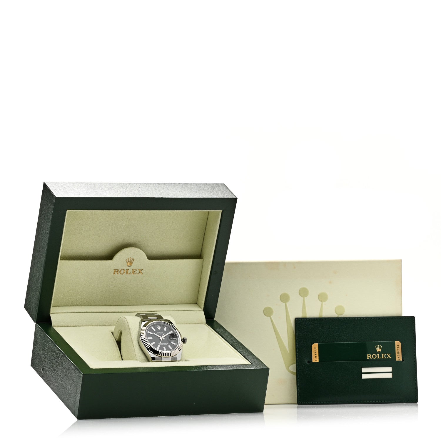 Stainless Steel 18K White Gold 41mm Oyster Perpetual Datejust Watch Black 116334 - Image 5