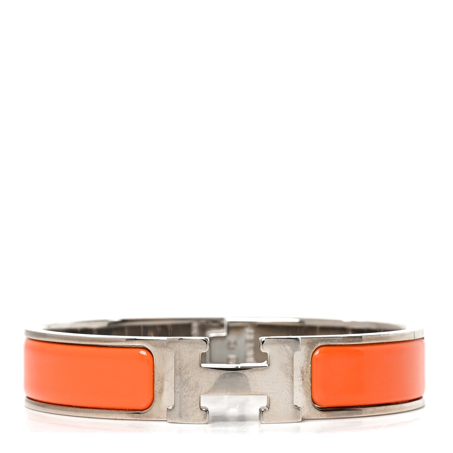 Enamel Narrow Clic Clac H Bracelet PM Orange