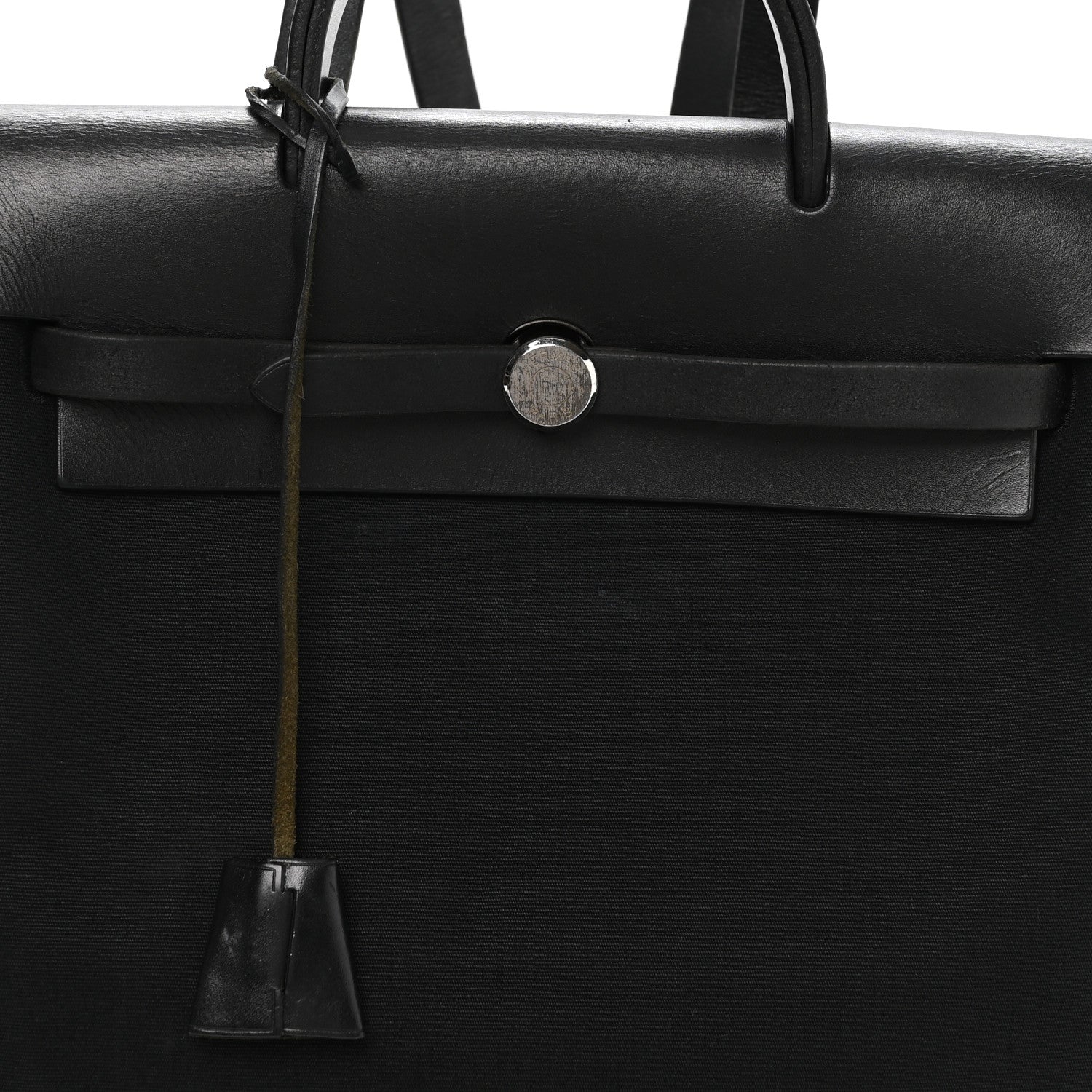 Toile Vache Calfskin Herbag 30 PM Backpack Black - Image 8