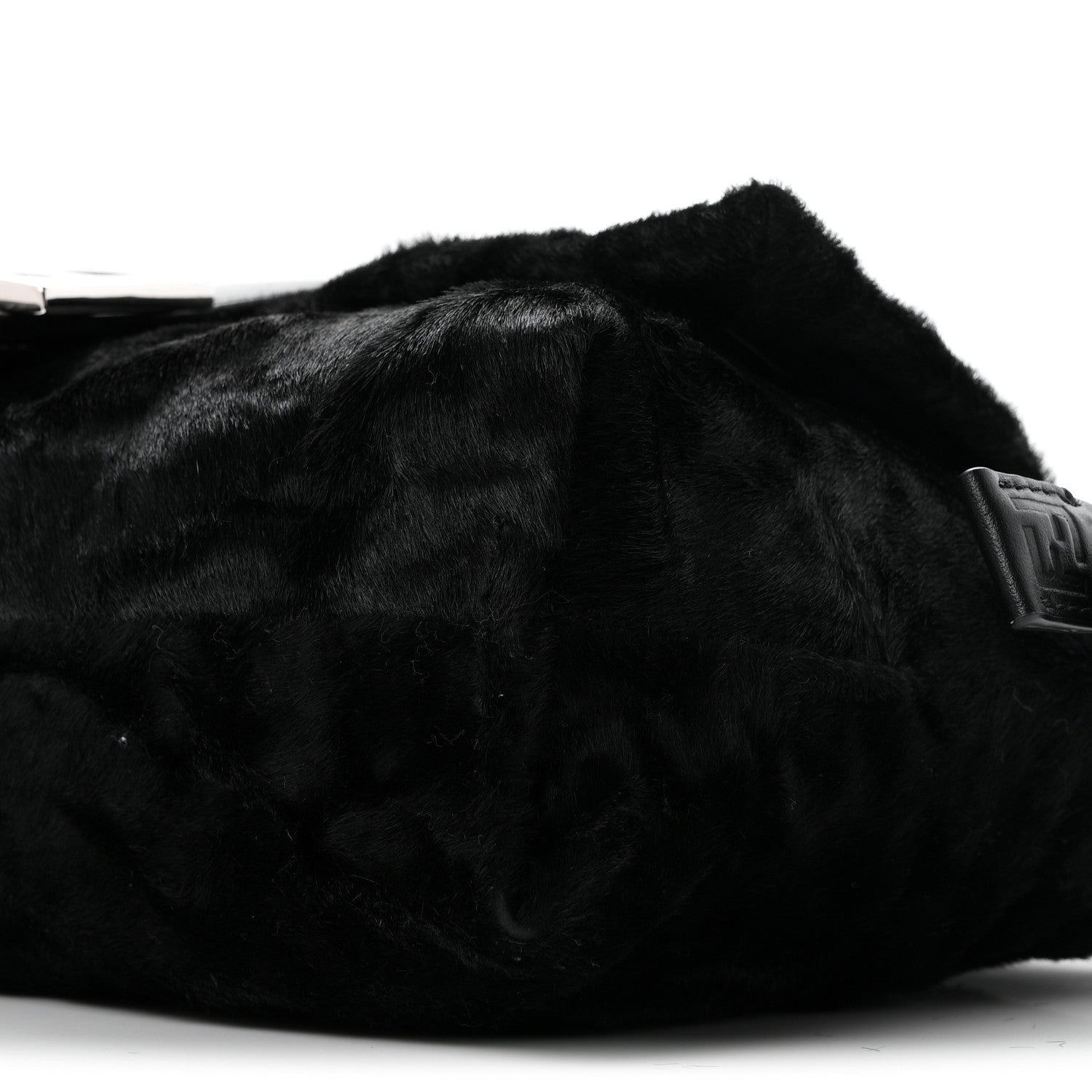 Calfskin Pony Effect Medium Soft Baguette Black - Image 18