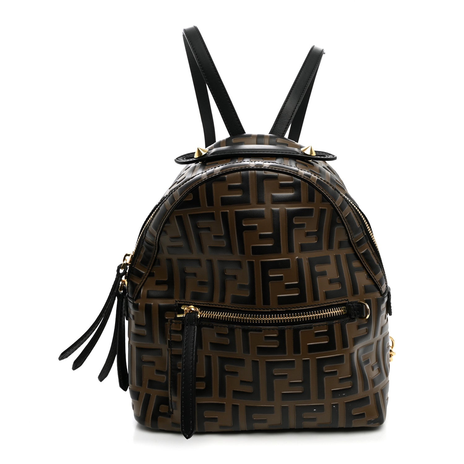 Vitello Bi-Color FF 1974 Embossed Mini Backpack Maya Black