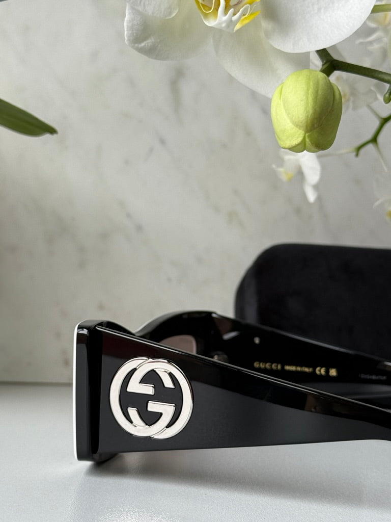 Gucci GG1842S White Duotone Cat Eye Sunglasses - 图片 4