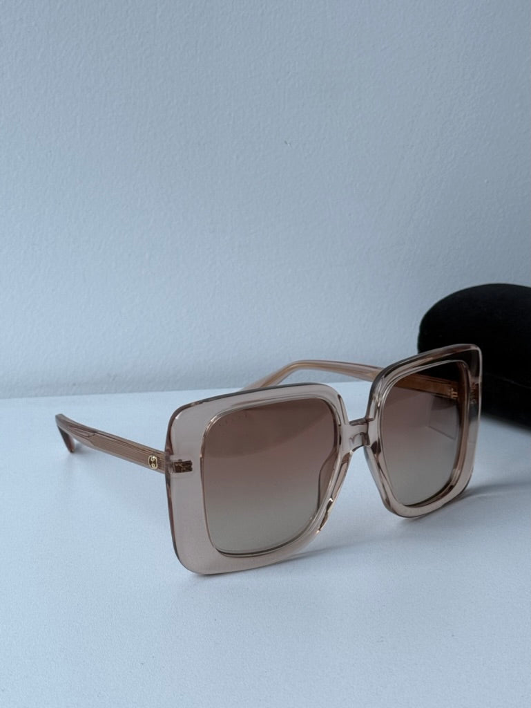 Gucci GG1314S Oversized Square Sunglasses in Champagne - 图片 5