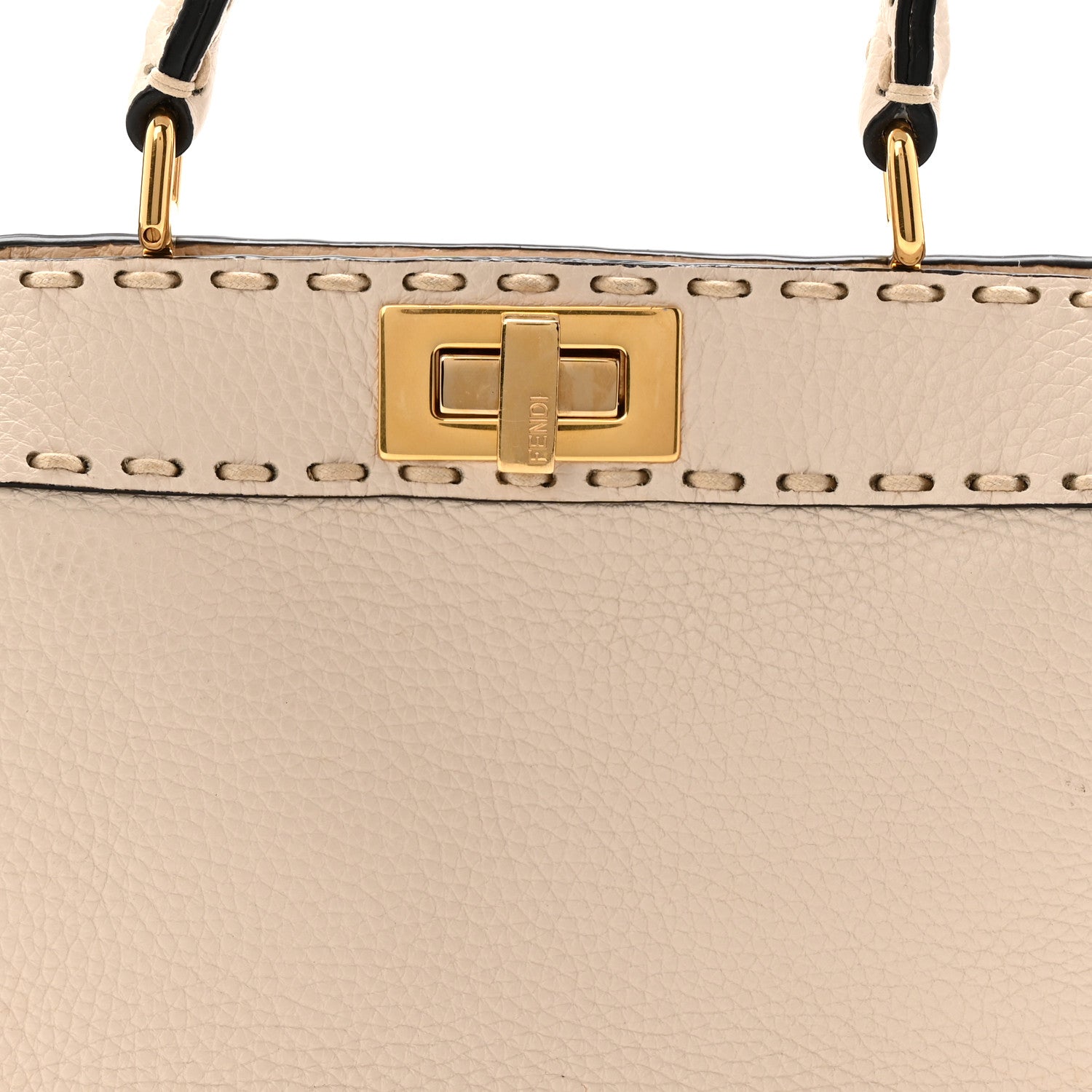 Cuoio Roma Sellerissima Nappa Sintetica Tape Stitch Small Peekaboo I SEE U Satchel Camelia - Image 7