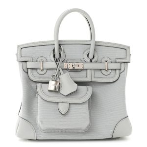 Toile Goeland Swift Cargo Birkin 25 Gris Platine