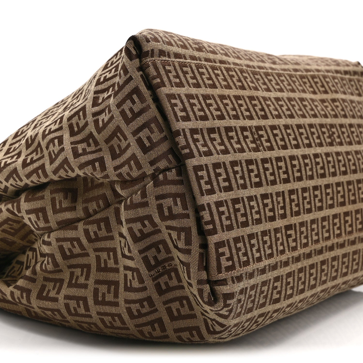 Zucchino Vitello Shoulder Bag Mogano Panna Bruciato - Image 9