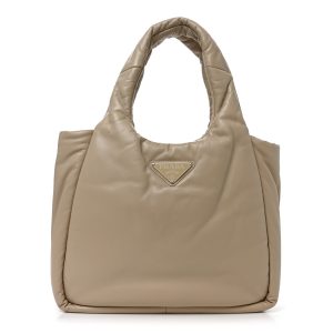Nappa Soft Padded Medium Double Handled Shoulder Bag Deserto