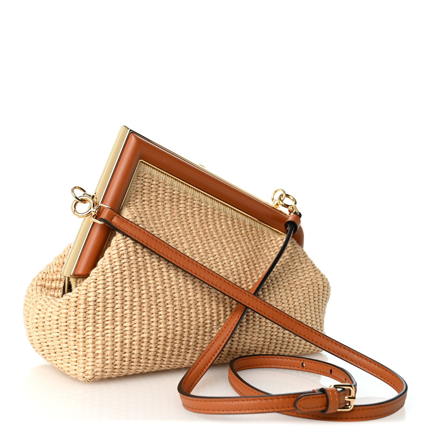 Paglia Chicco Diriso Nappa Small Fendi First Alchemy Brandy - Image 3