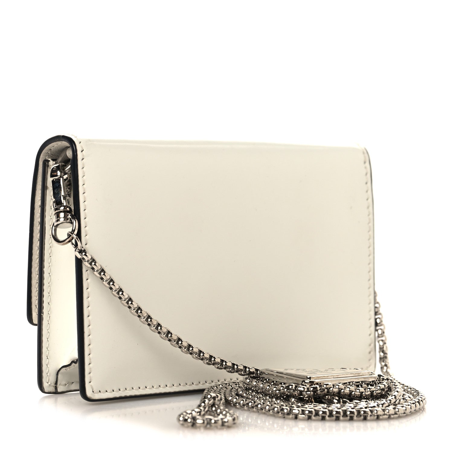 Spazzolato Card Holder With Chain White - Image 3