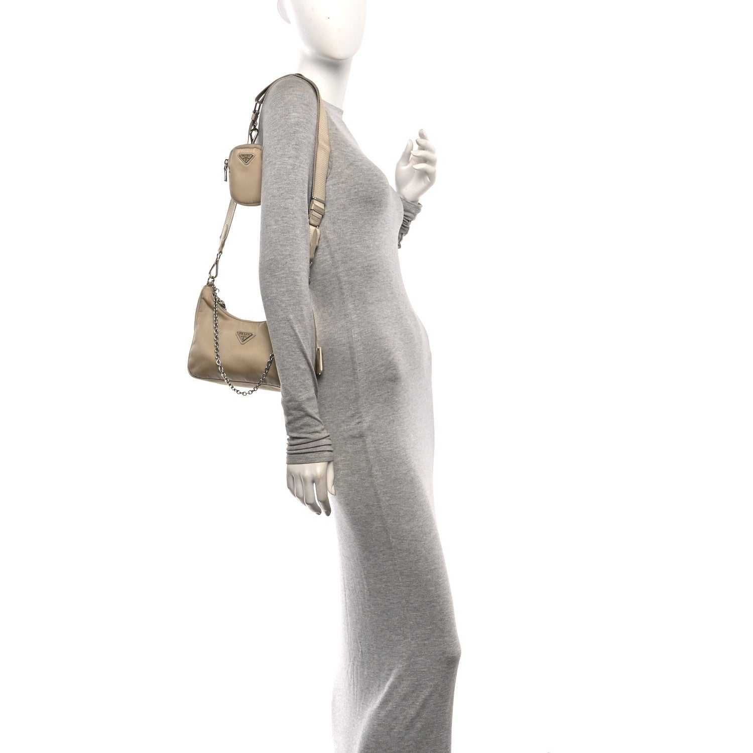 Re-Nylon Saffiano Re-Edition 2005 Shoulder Bag Deserto - 图片 2