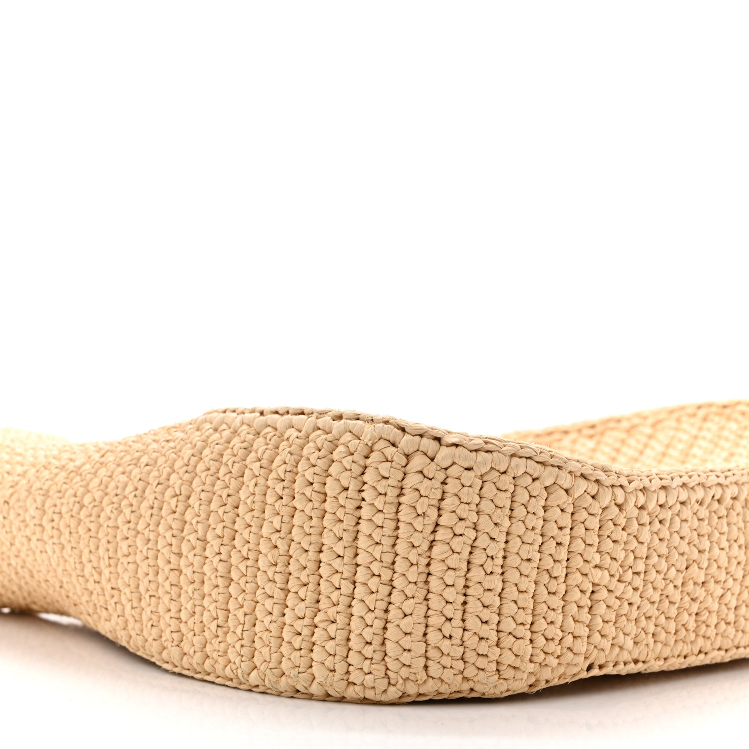 Yarn Raffia Effect Crochet Embroidered Logo Hobo Naturale - Image 9