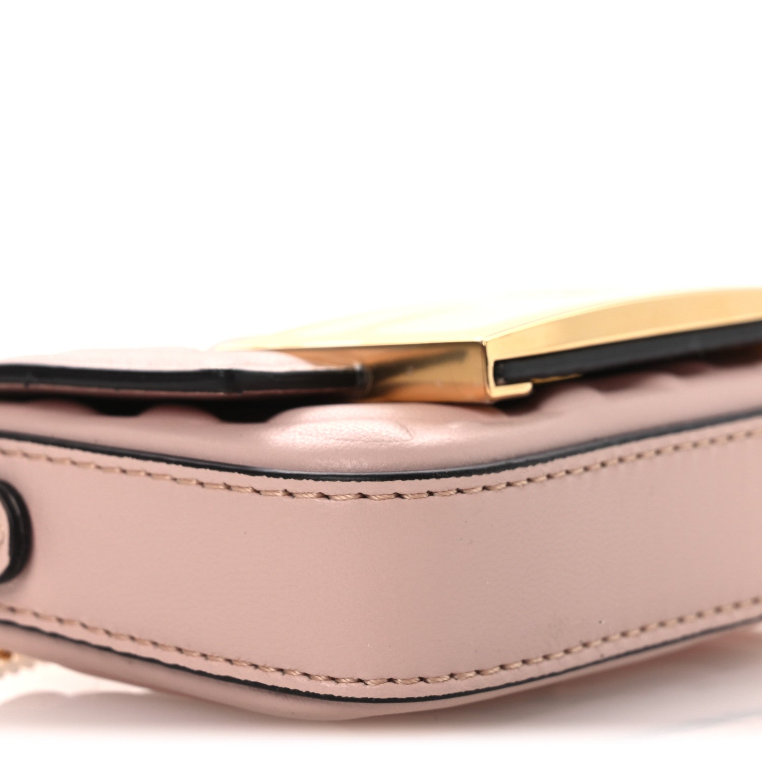 Nappa Matisse FF Embossed Nano Maxi Buckle Baguette Charm Rosa Quarzo - Image 9