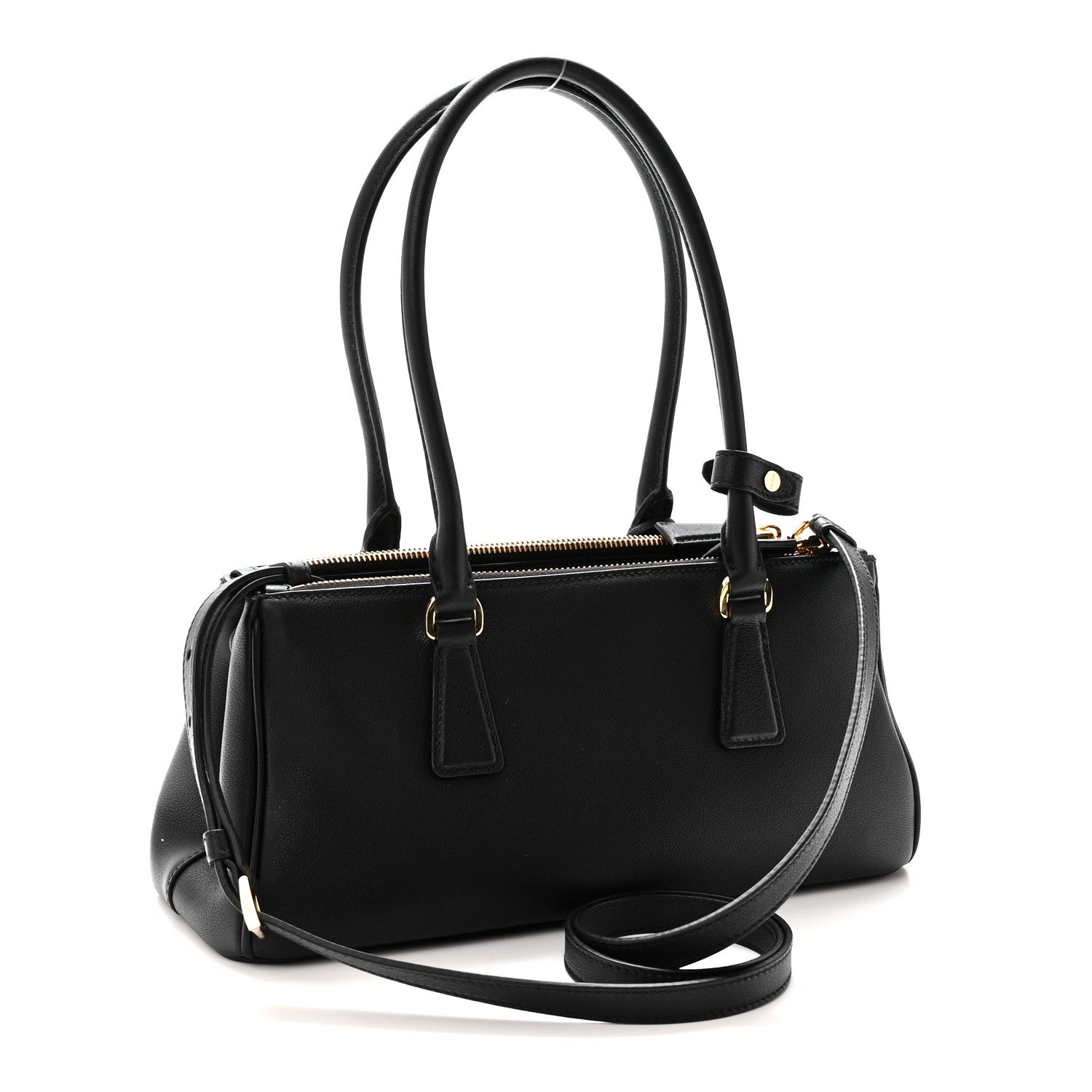Soft Grain Medium East West Galleria Double Zip Bag Black - 图片 3