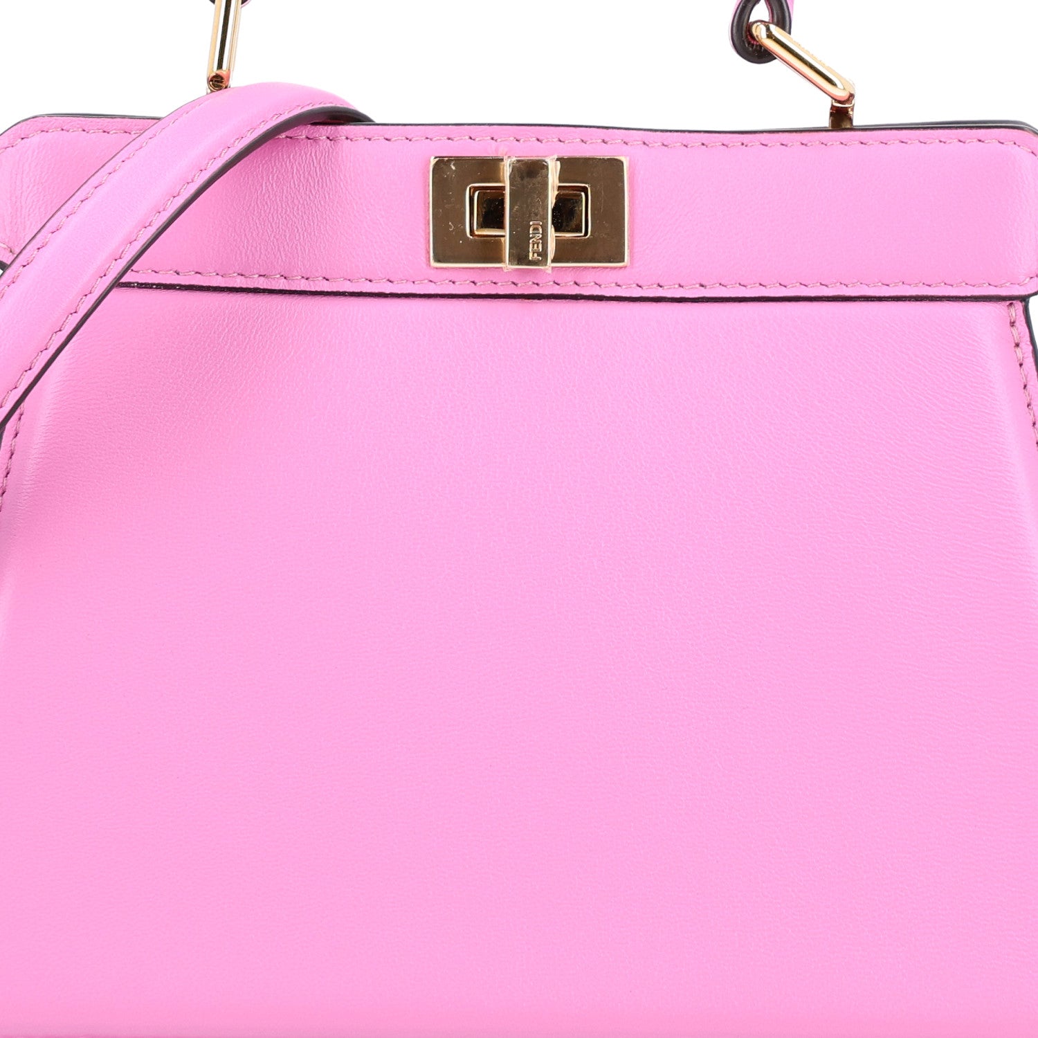 Shiny Nappa Petite Peekaboo I SEE U Satchel Rosa - Image 7