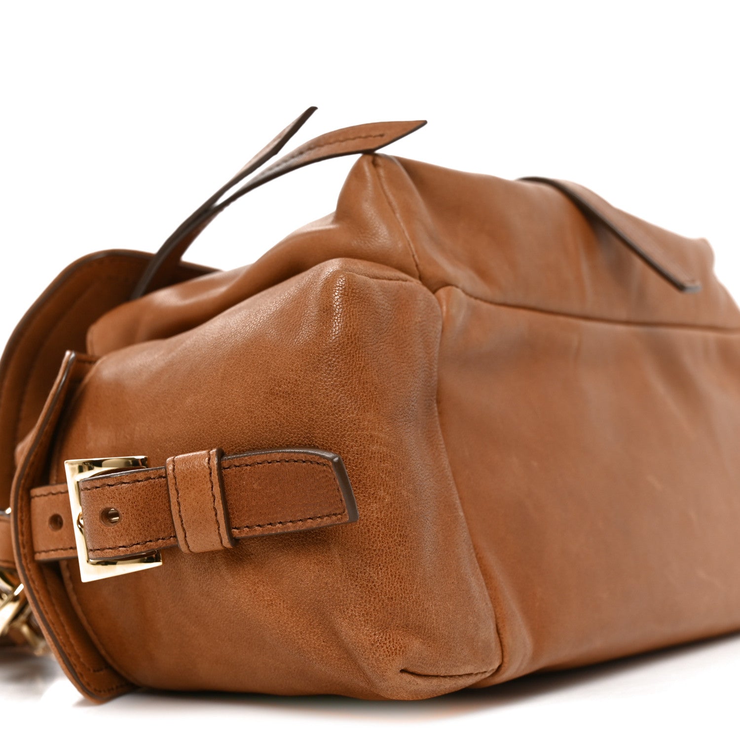 Nappa Medium Explore Shoulder Bag Caramel - Image 8