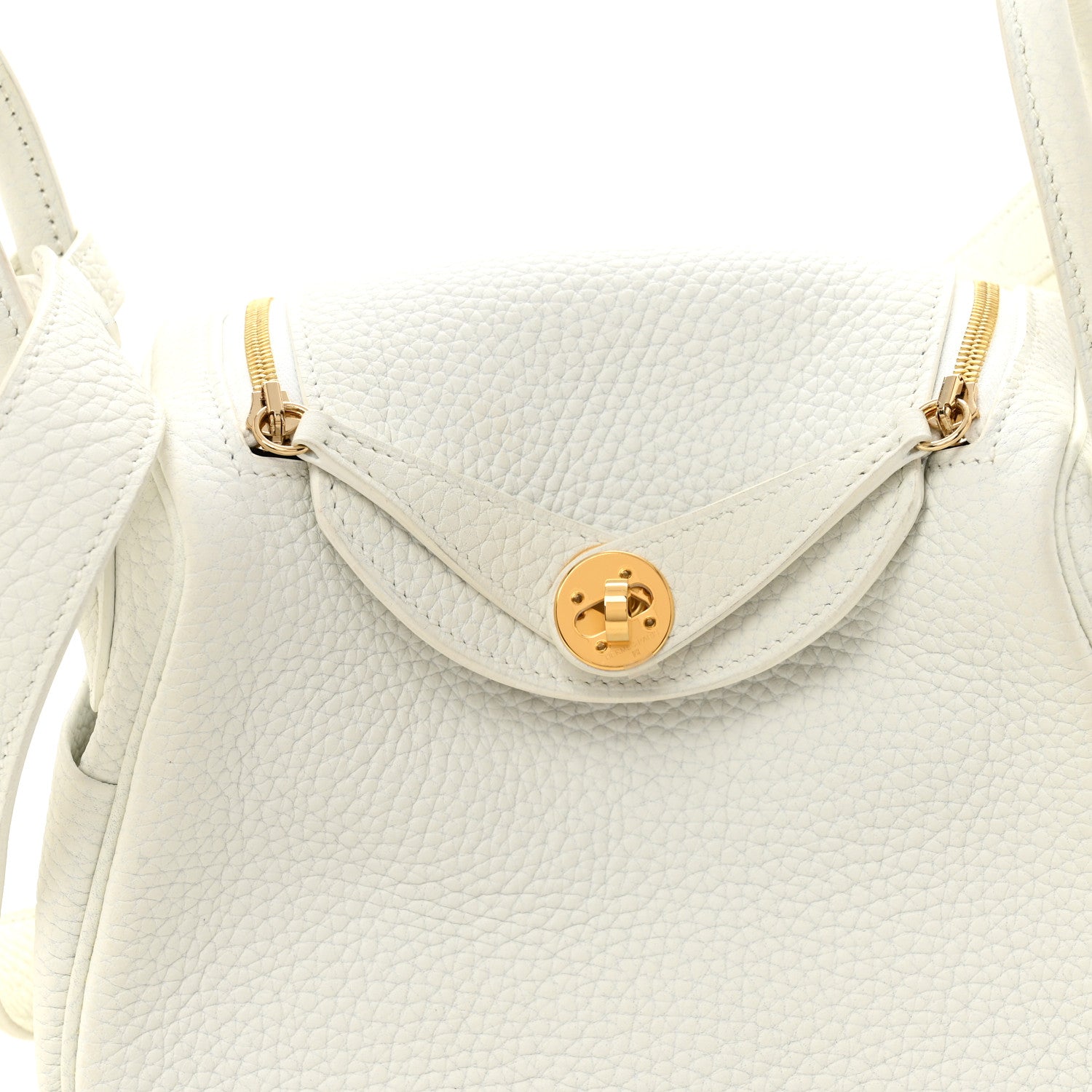 Taurillon Clemence Mini Lindy 20 New White - Image 8