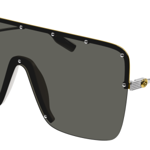 Gucci GG1245S Oversized Black Shield Sunglasses