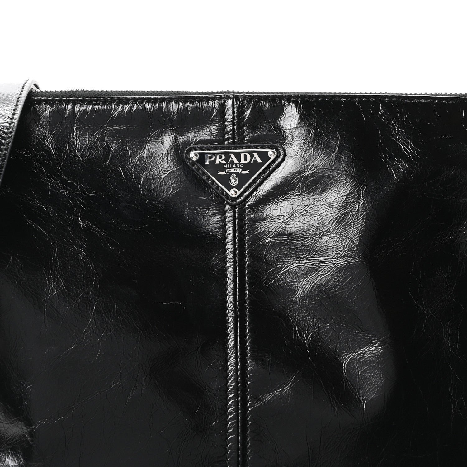 Vitello Shine Shoulder Bag Black - Image 7