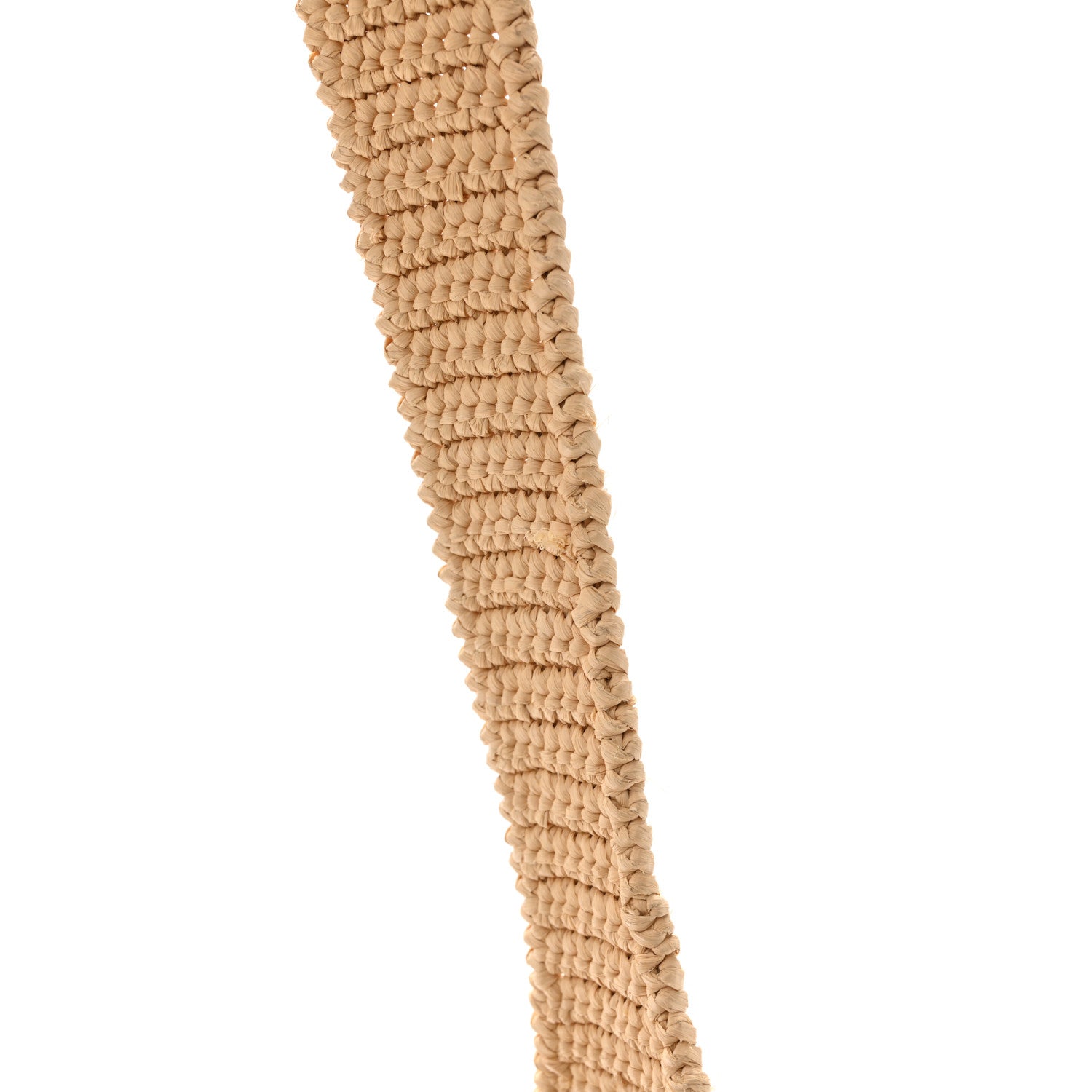 Yarn Raffia Effect Crochet Embroidered Logo Hobo Naturale - Image 11