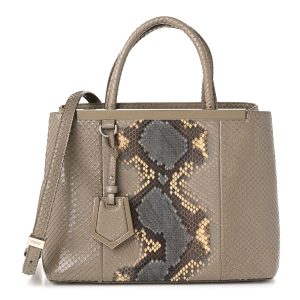 Snakeskin Petite 2Jours Tote Beige Multicolor