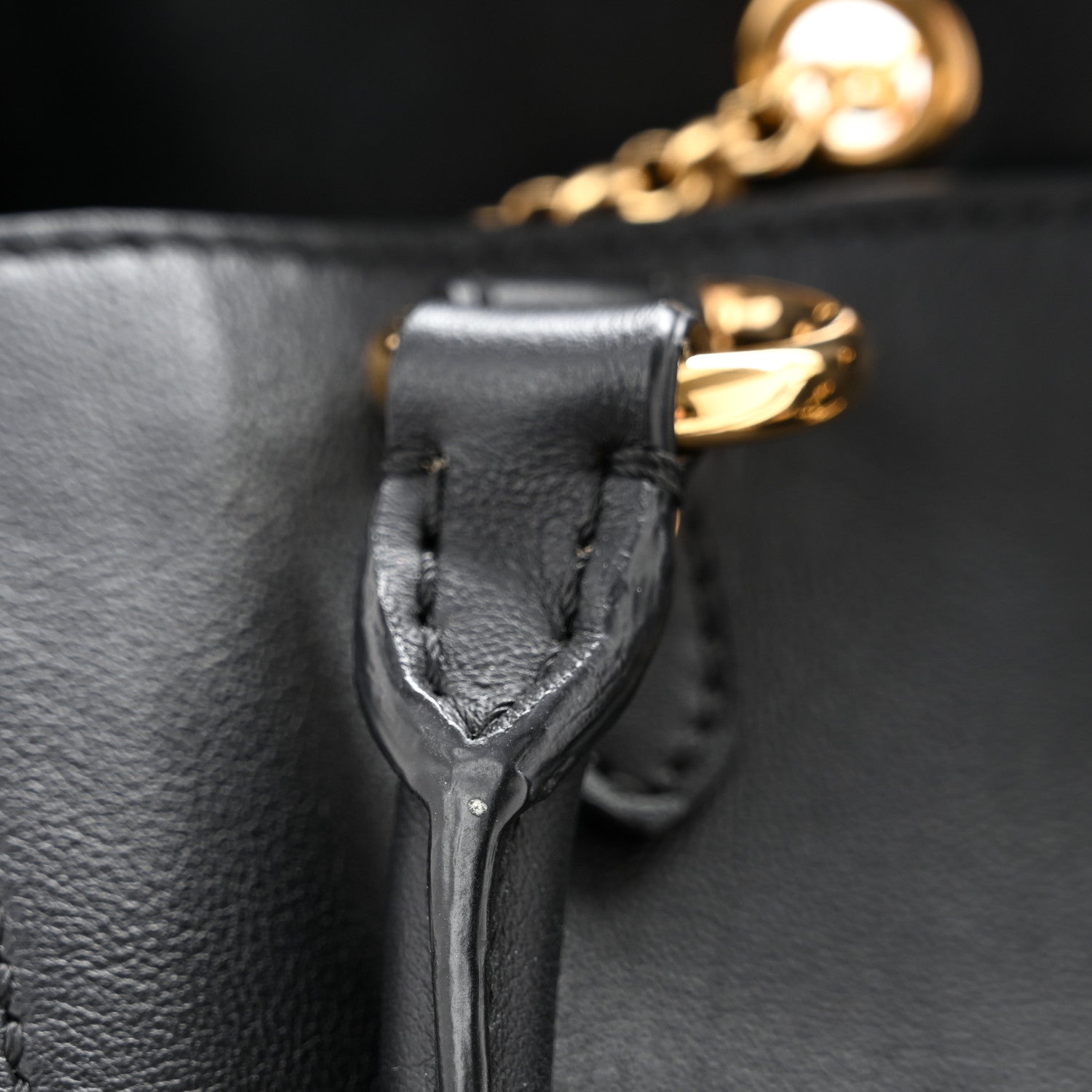 Vitello Grace King Karligraphy Chain Bucket Bag Black Bisquit - Image 15