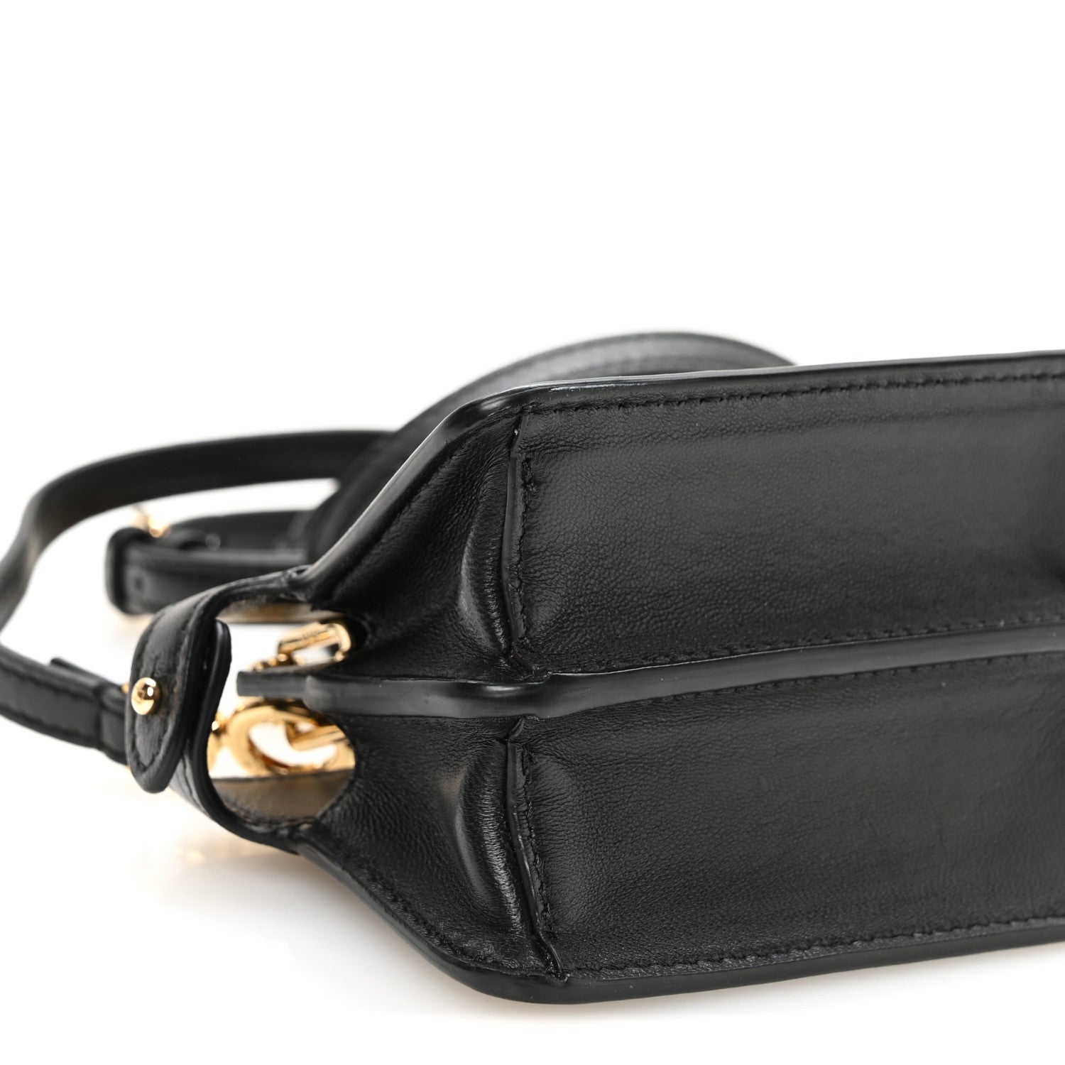 Shiny Nappa Nano Peekaboo Maxi Handle Satchel Black - Image 9