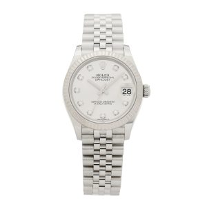 Stainless Steel 18K White Gold Diamond 31mm Oyster Perpetual Datejust Watch Silver 278274