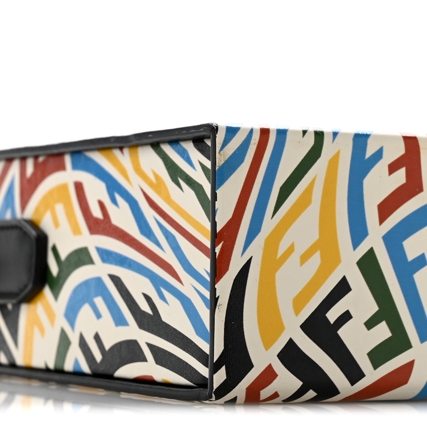 X SARAH COLEMAN Vitello Grace Light FF Vertigo Box Bag White Ice Multicolor - Image 9