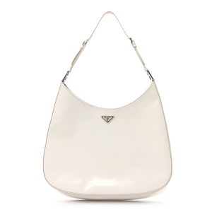 Spazzolato Maxi Cleo Adjustable Strap Shoulder Bag White