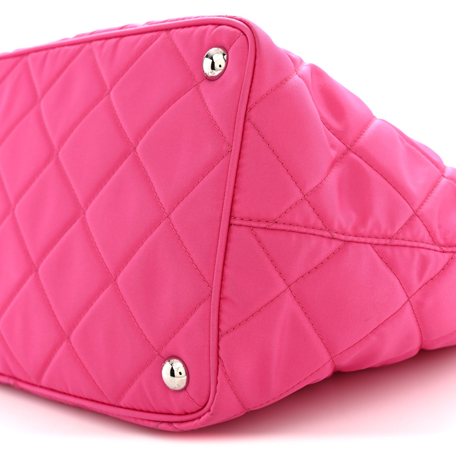 Tessuto Nylon Quilted Shopping Tote Fuxia - Image 10