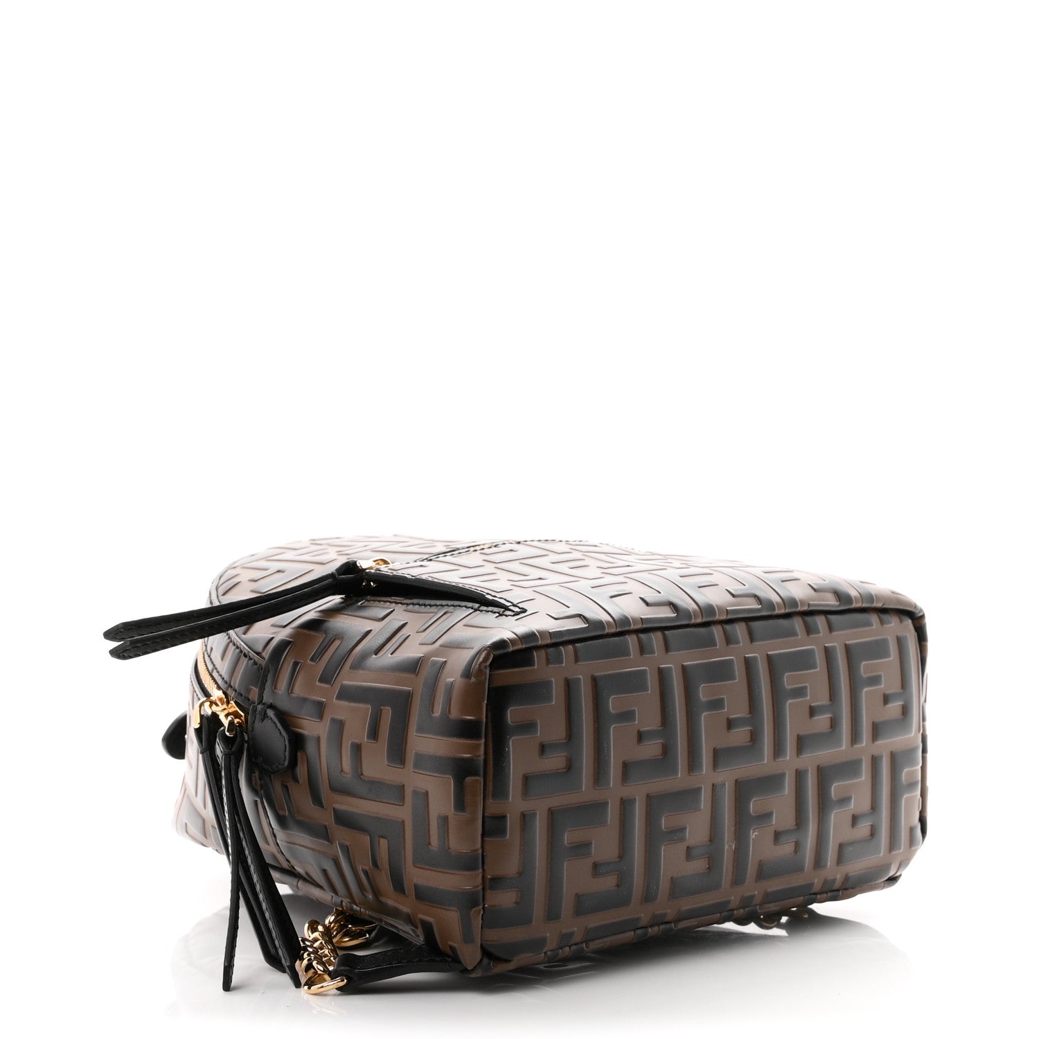 Vitello Bi-Color FF 1974 Embossed Mini Backpack Maya Black - Image 4
