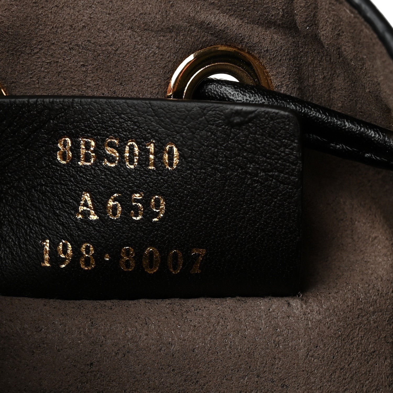 Vitello Liberty F is Fendi Bi-Color FF 1974 Embossed Mini Mon Tresor Bucket Bag Maya Black - Image 7