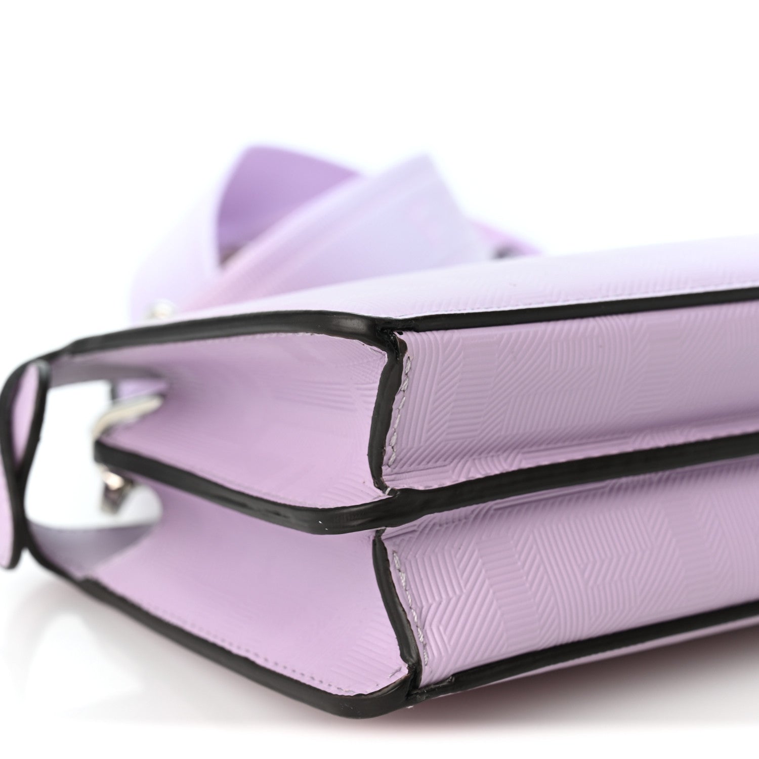 Calfskin Striped Texture FF Peekaboo I See U X Cross Satchel Violetta - Image 9