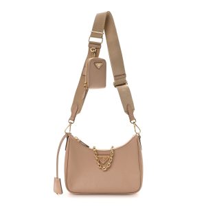 Saffiano Lux Re-Edition 2005 Shoulder Bag Cammeo