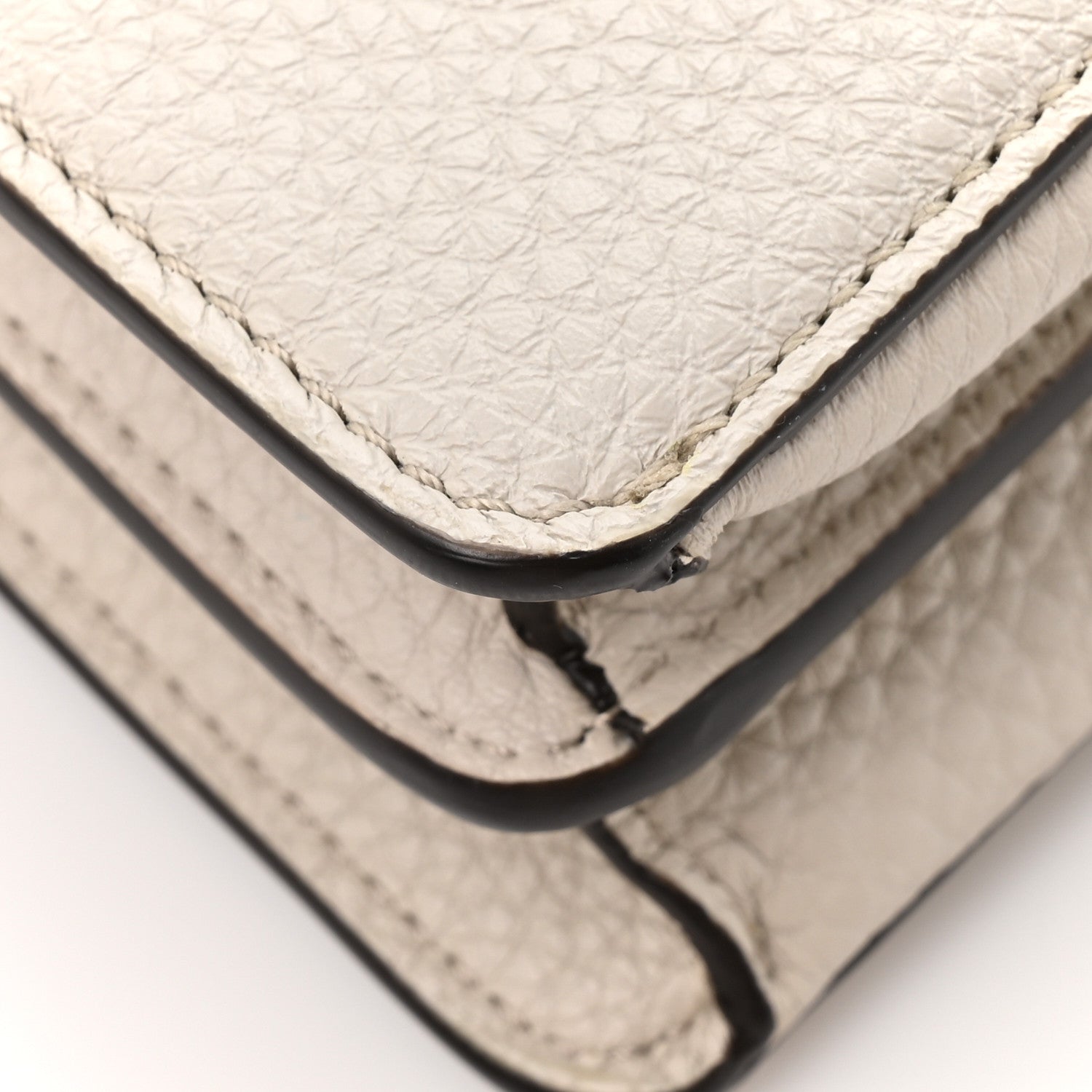 Cuoio Romano Vitello Cover Bi-Color Peekaboo I See U X Cross Satchel Ghiaia Oliva - Image 13