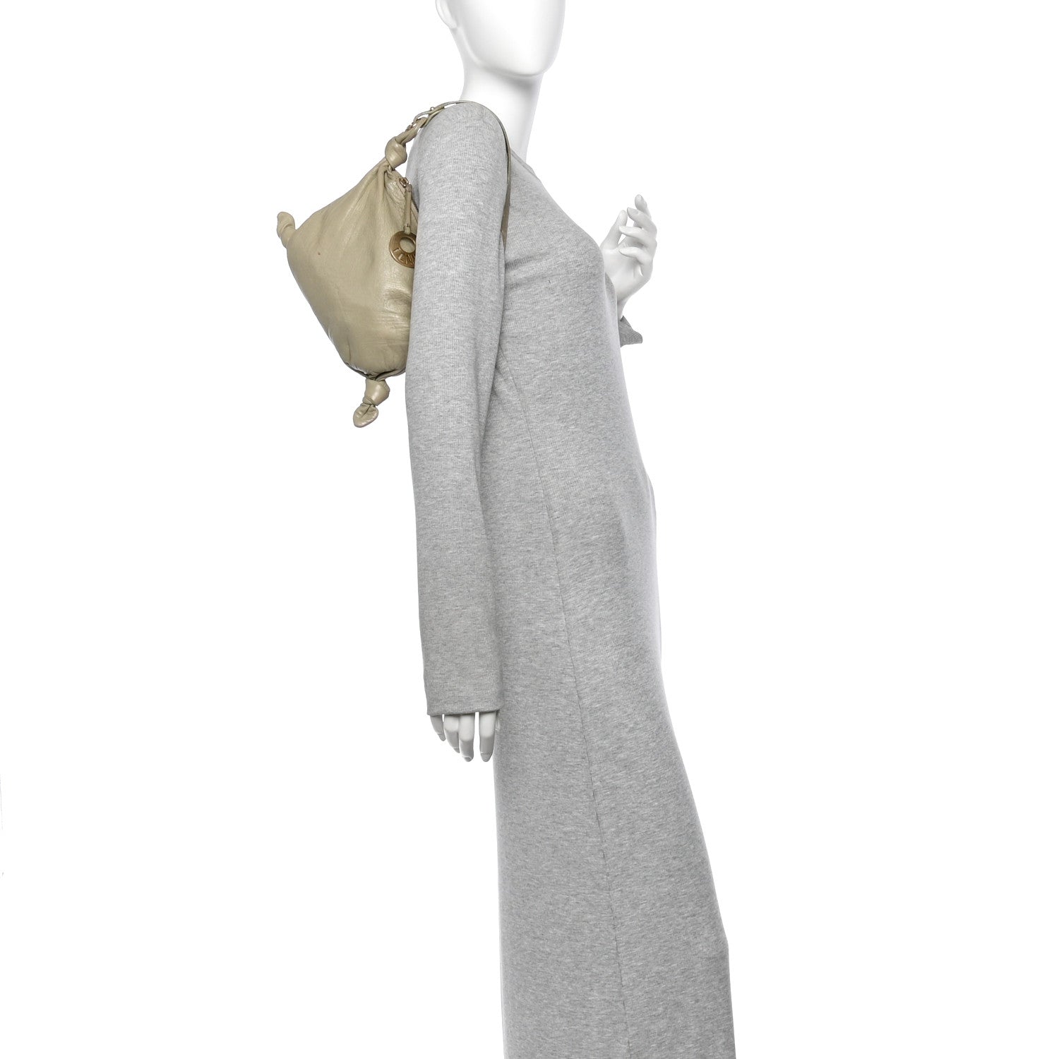 Calfskin Mini Hobo Bag Beige - Image 2