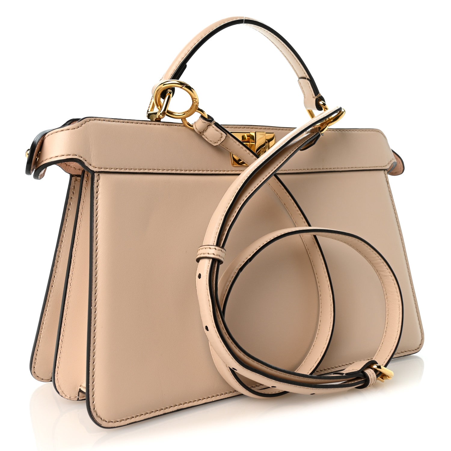 Vitello King Luxor Shiny Nappa Medium Peekaboo I SEE U East West Satchel Light Rose - Image 3