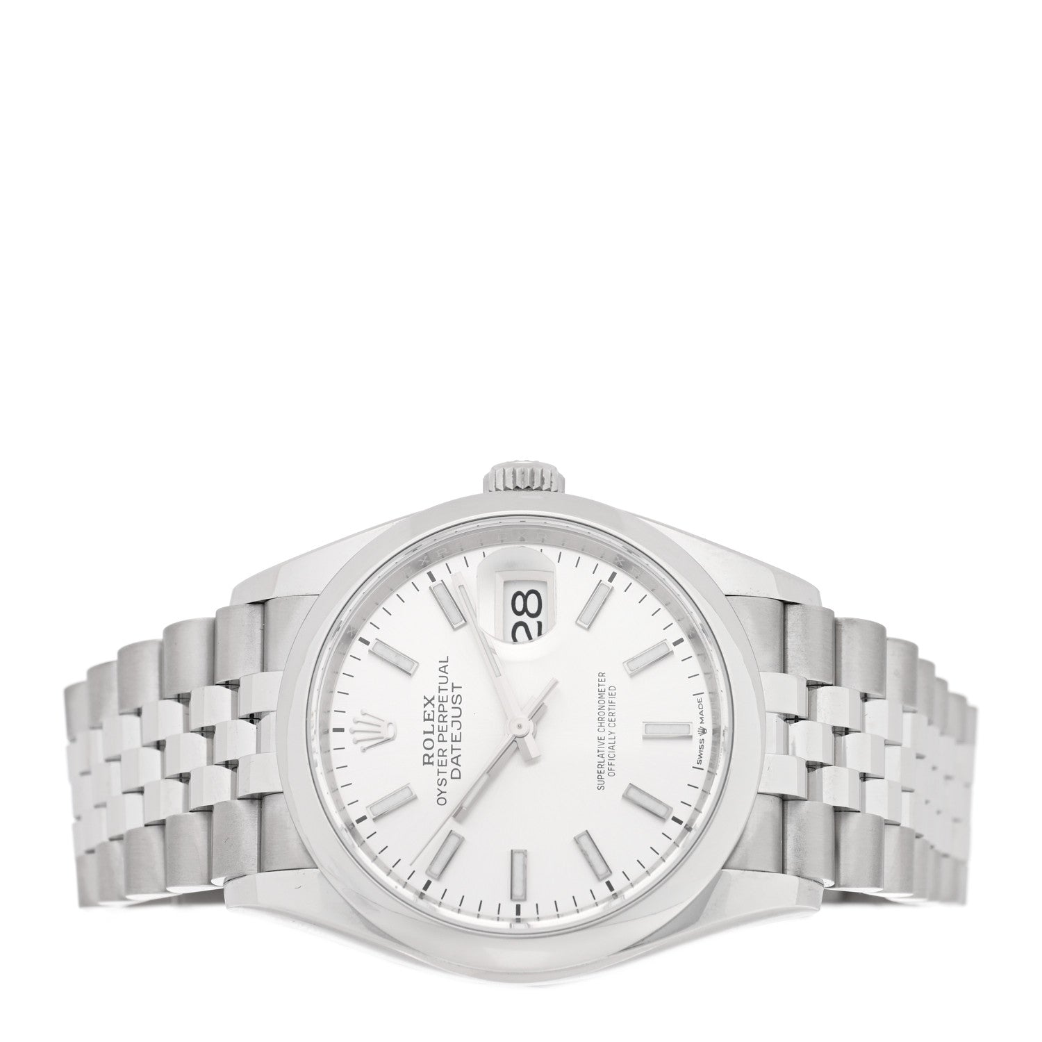 Stainless Steel 36mm Oyster Perpetual Datejust Watch Silver 126200 - Image 2