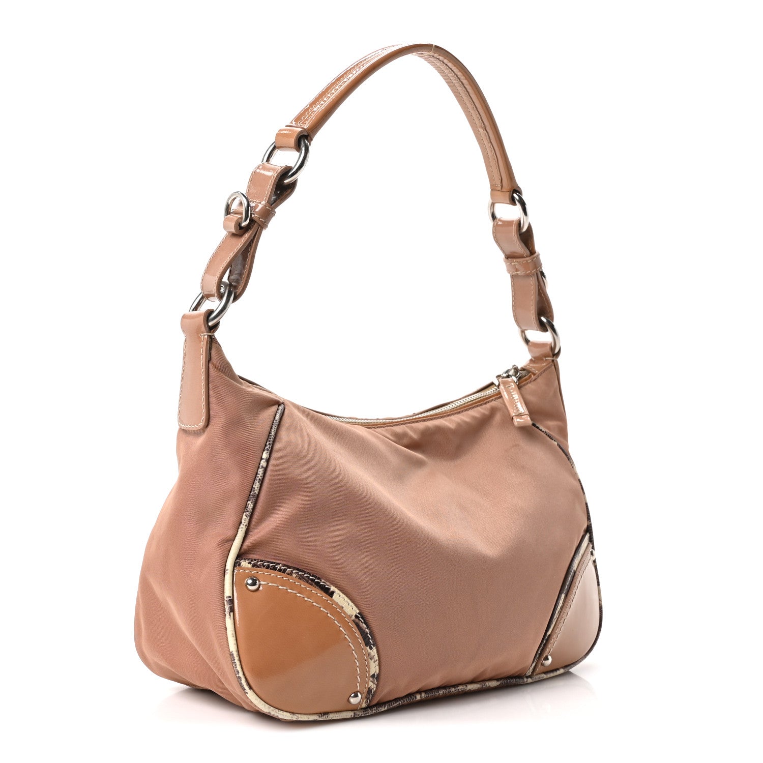 Tessuto Vernice Shoulder Bag Cipria - Image 3